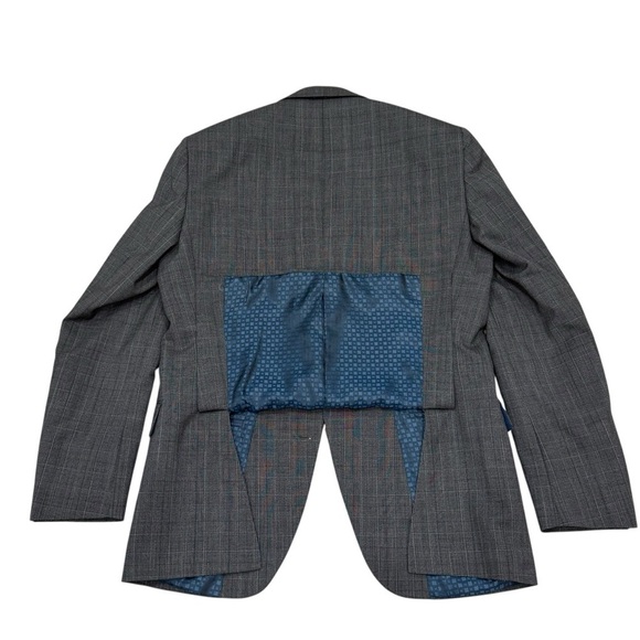 Ted Baker London No Ordinary Joe Jake Wool Suit Grey Black Glen Check 40REG 34W - Picture 6 of 16